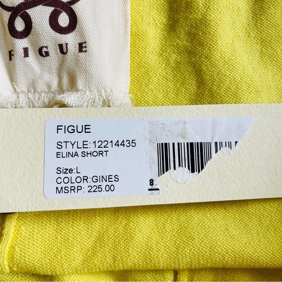 New! Figue elina yellow tassel tie shorts gines nwt 30128 - Picture 4 of 5